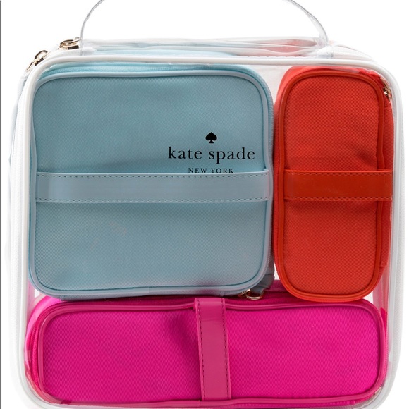 KATE SPADE NEW YORK 4 PIECE COSMETIC/TRAVEL BAGS - Picture 2 of 8